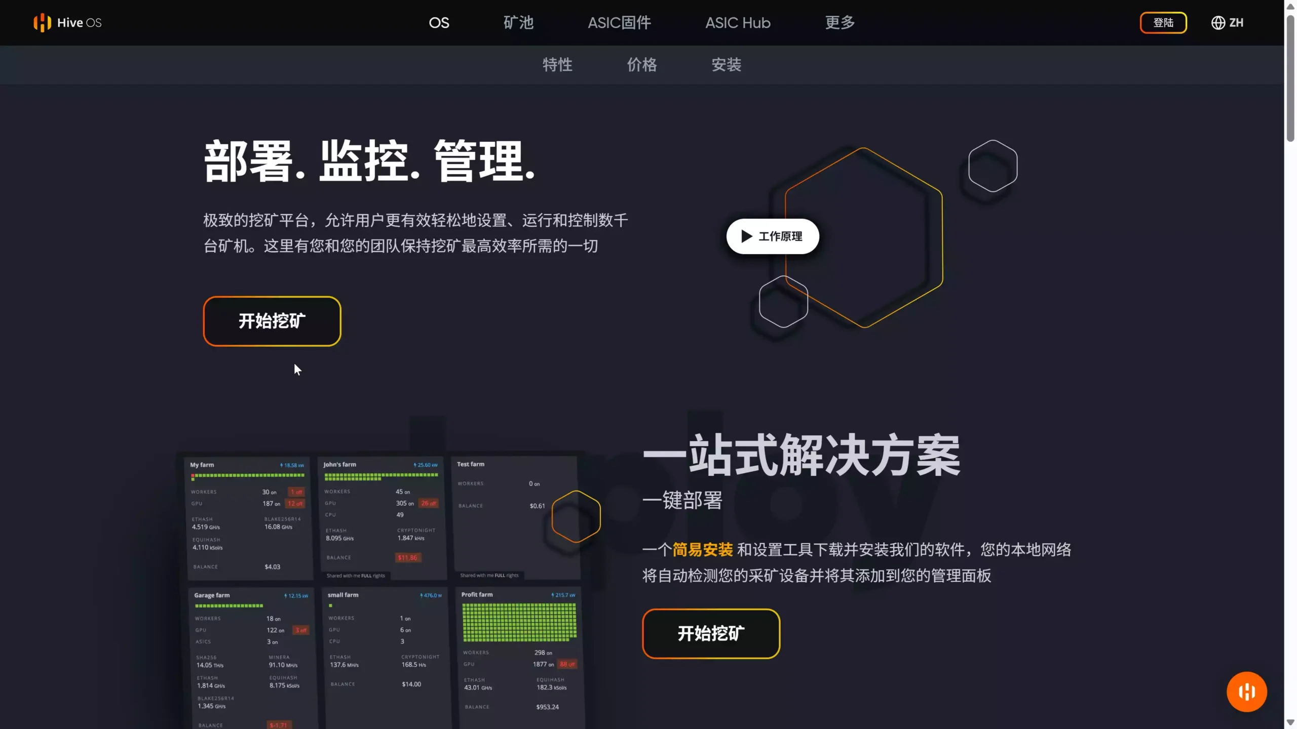 HiveOS 界面